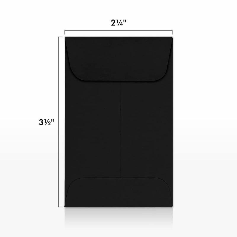 LUXPaper أظرف عملات LUXPaper #1 | 2 1/4" × 3 1/2" | أسود منتصف الليل | 80 رطل. نص | 50 كمية - Image 2